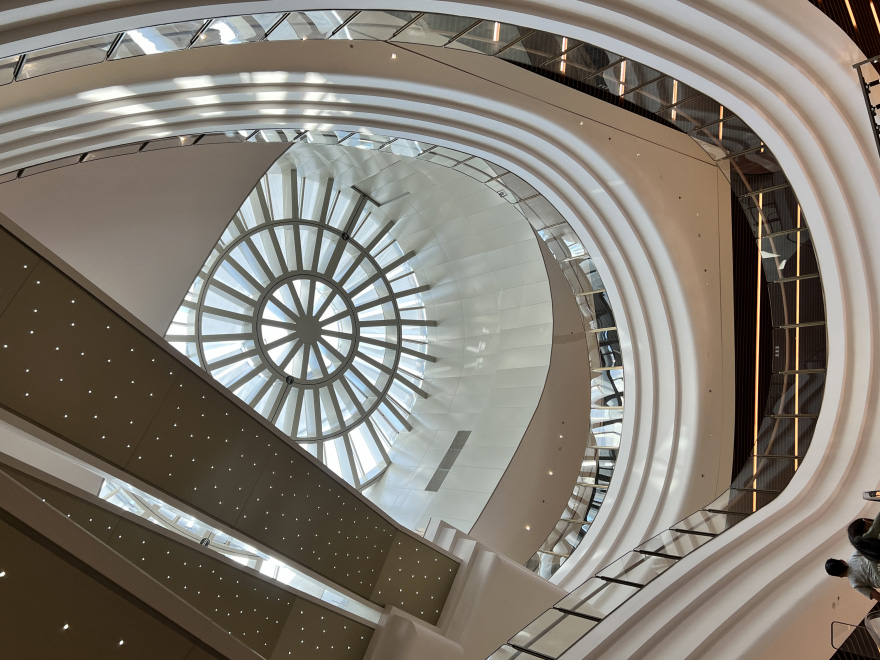 Soltis Perform 92 fabric used in glass roof in Hall of the Sun shopping centre in Shanghai in order to prevent heat and glare.
