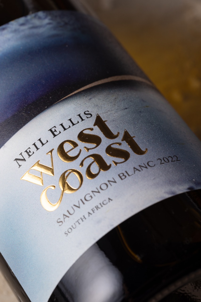 Neil Ellis West Coast Sauvignon Blanc label includes foiling on the label