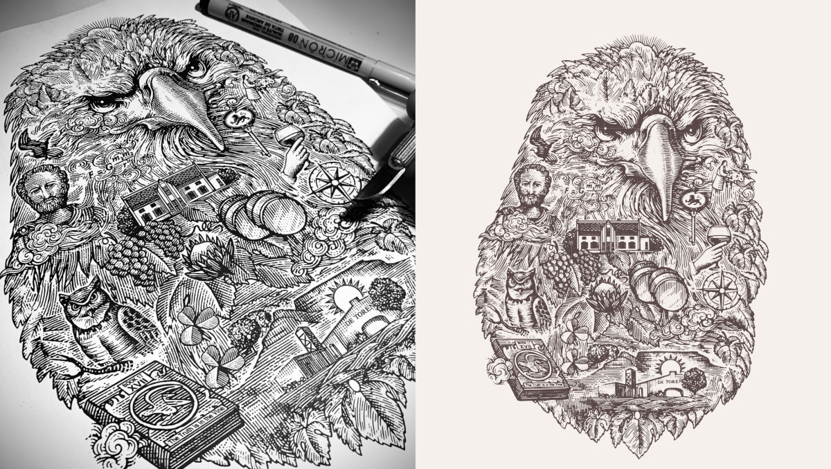 DETOREN-illustration-wine-label-design