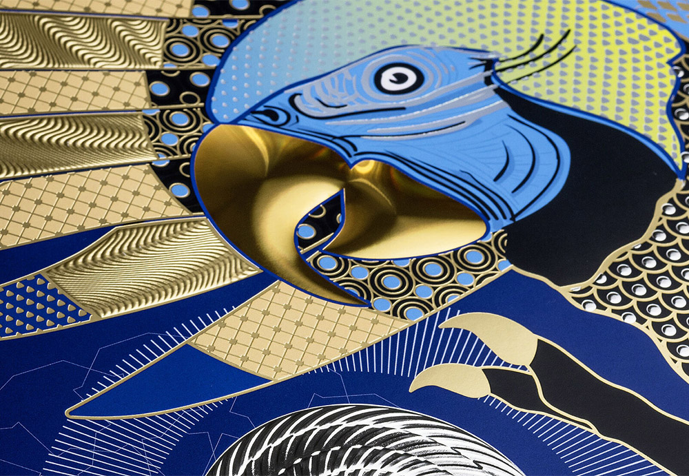 Eye-catching design made using Baier hot stamping machine and Kurz foils