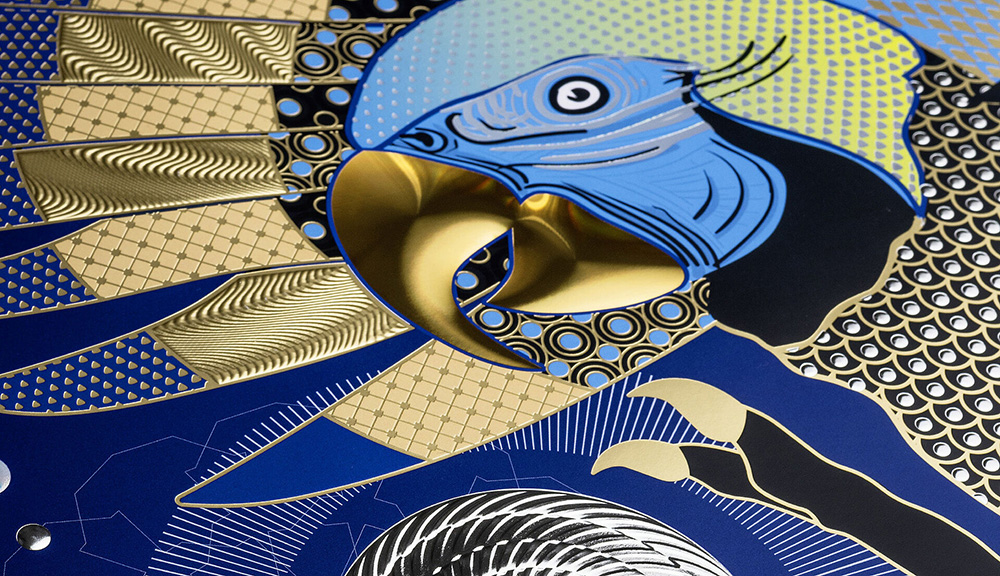 Eye-catching design made using Baier hot stamping machine and Kurz foils