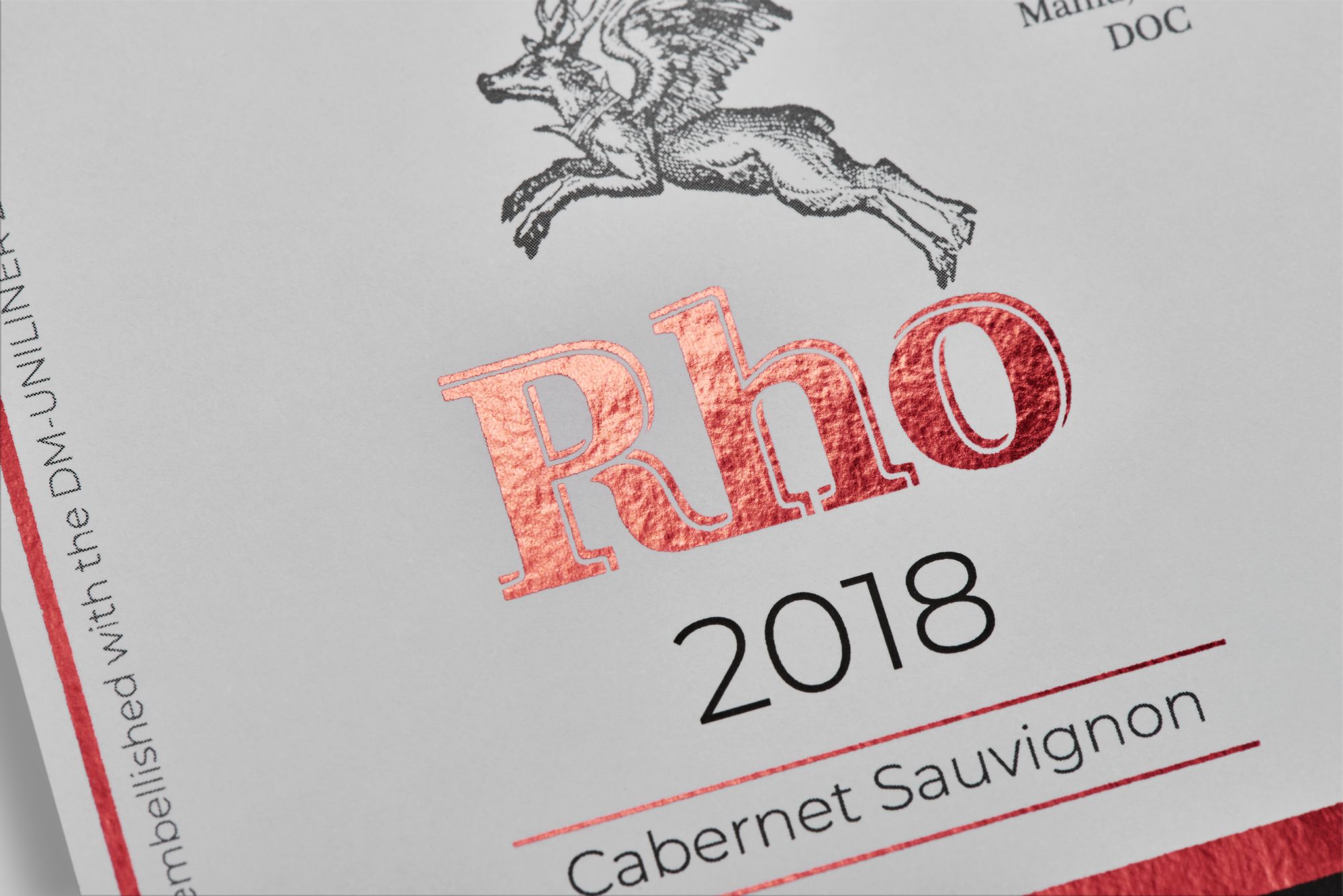 Red foil printing embellishment for short runs