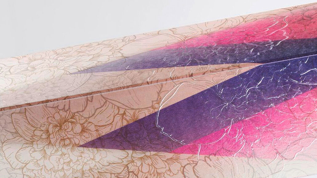 Achieve translucent finishing effects on print with hot stamping