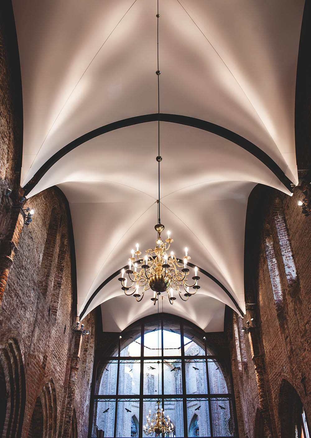 Alphalia is a lightweight, tensioned acoustic material