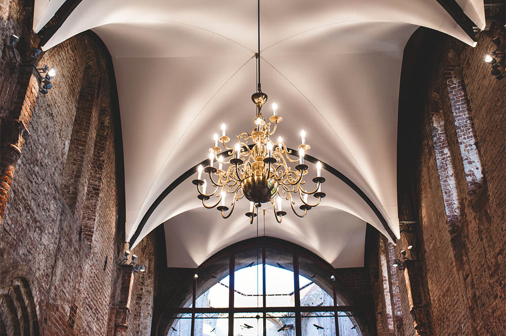 Alphalia is a lightweight, tensioned acoustic material