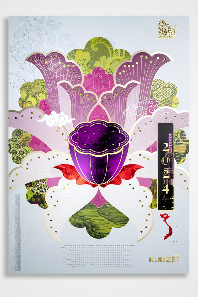 The 2024 Kurz calendar with both visual and tactile appeal